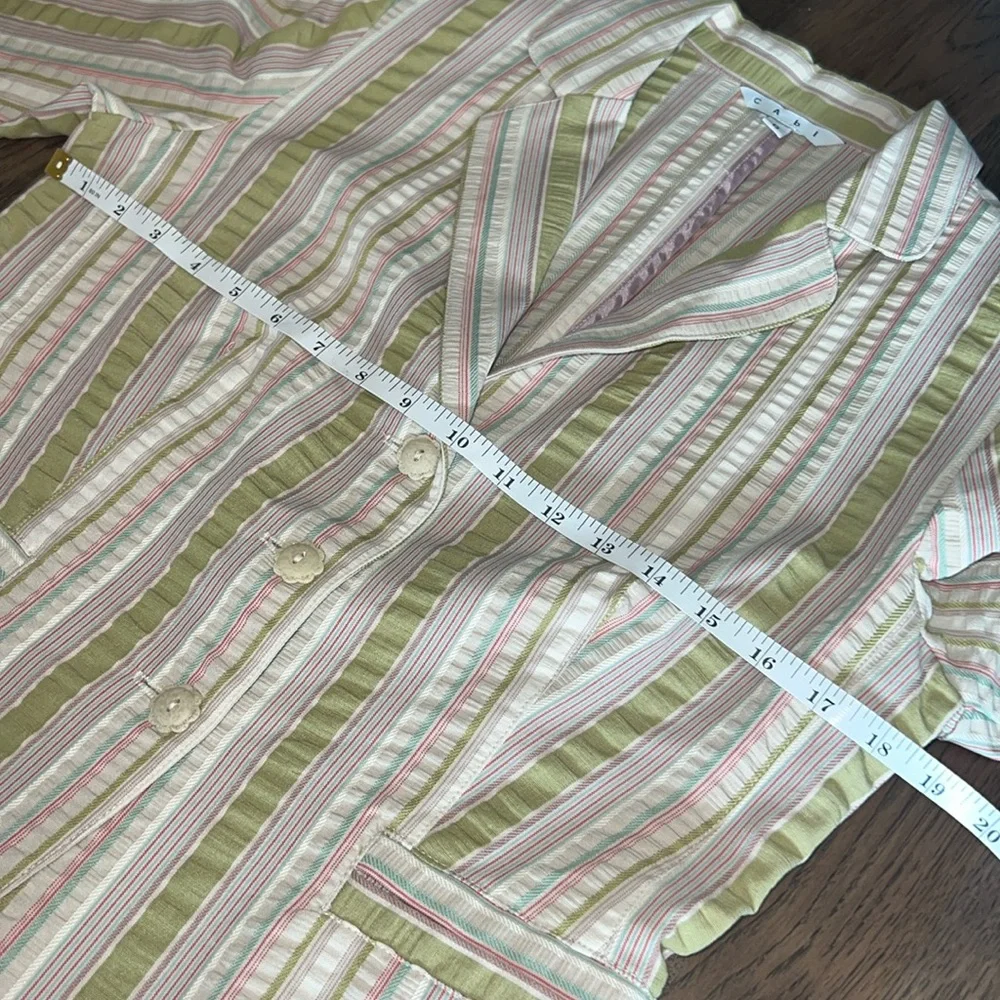 Cabi Women's Cream with Stripes Blazer Size 8